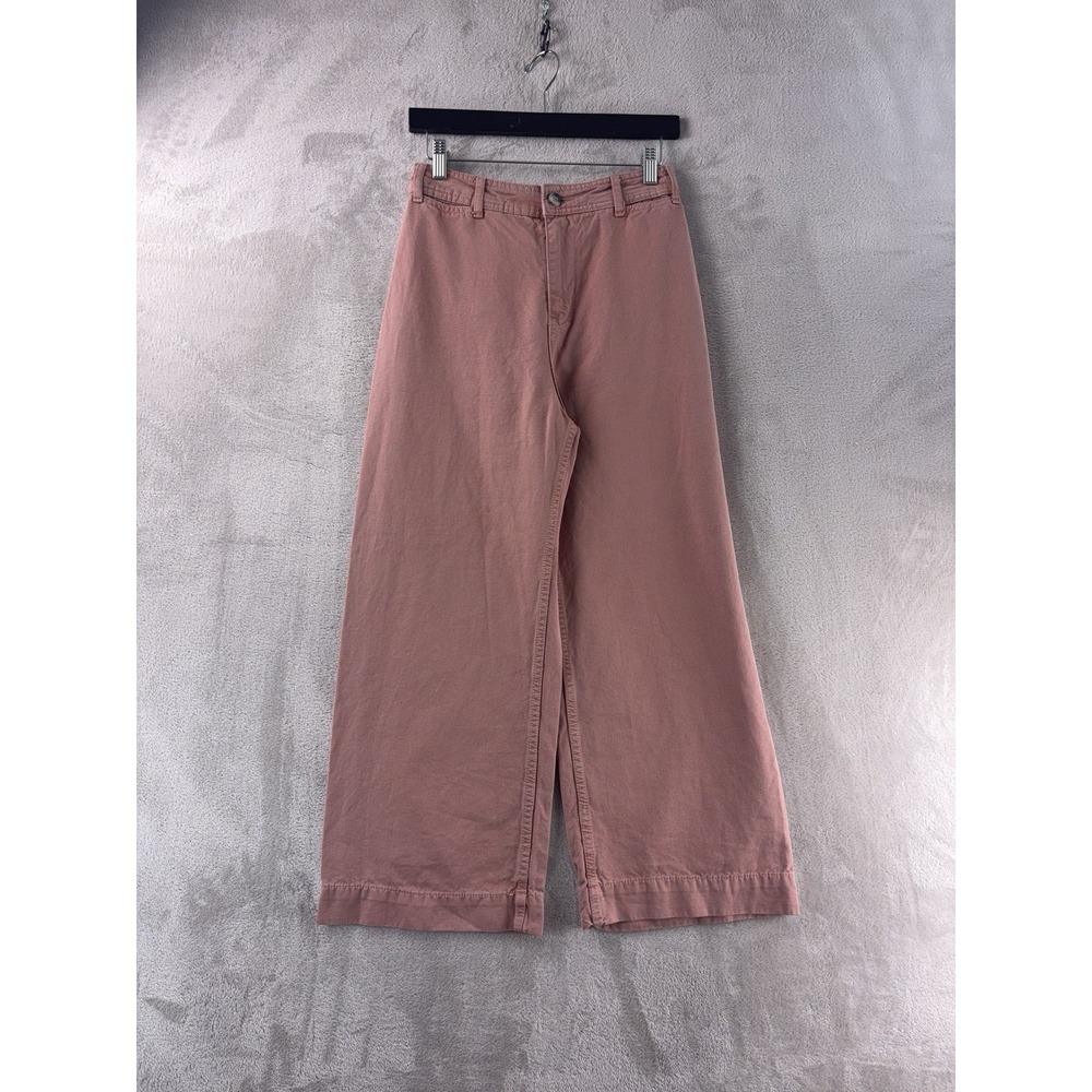 WE THE FREE Patti Crop Pants Womens‎ Size 27x25 Pink Wide Leg Casual Boho